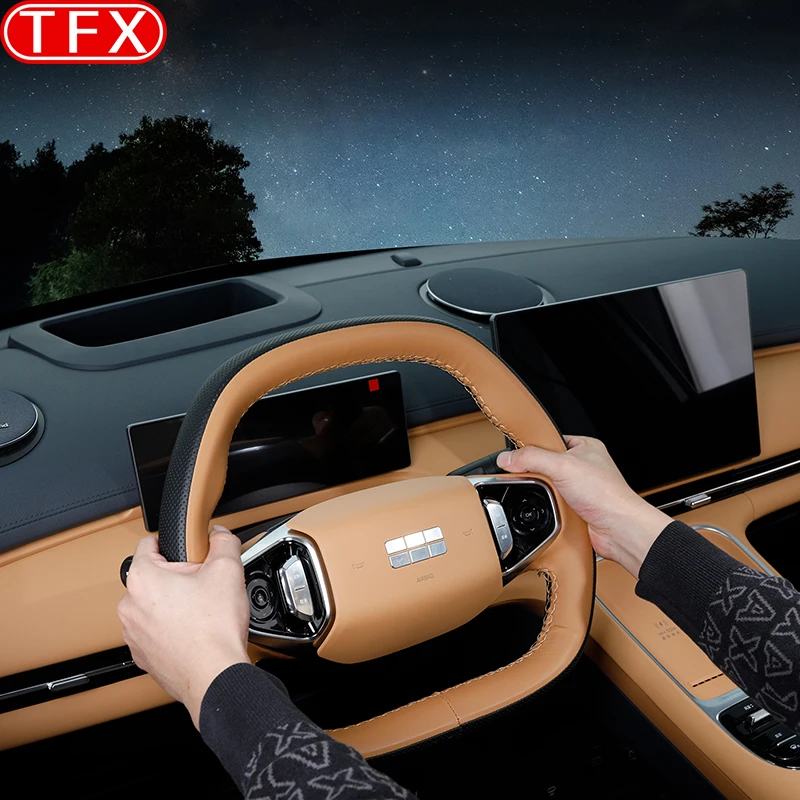 

For Geely Galaxy Starship 7 EM-i 2024 2025 Car Steering Wheel Cover All Season Universal Anti Slip Handle Cover Auto Accessories