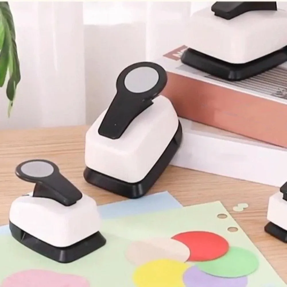 9/16/25 Mm Shape Hole Punch Press-Type Labor-saving Round Paper Punch Non-slip Multi-Pattern Paper Label Punch DIY Card Making