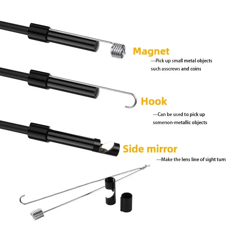 5.5mm Endoscope Camera for iPhone/Android | HD Industrial Automotive Pipe Inspection Tool with LED Light