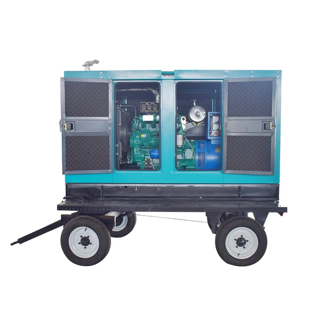 Hot sale Generator 150 kw 187.5KVA super silent mobile diesel generator with trailer for sale