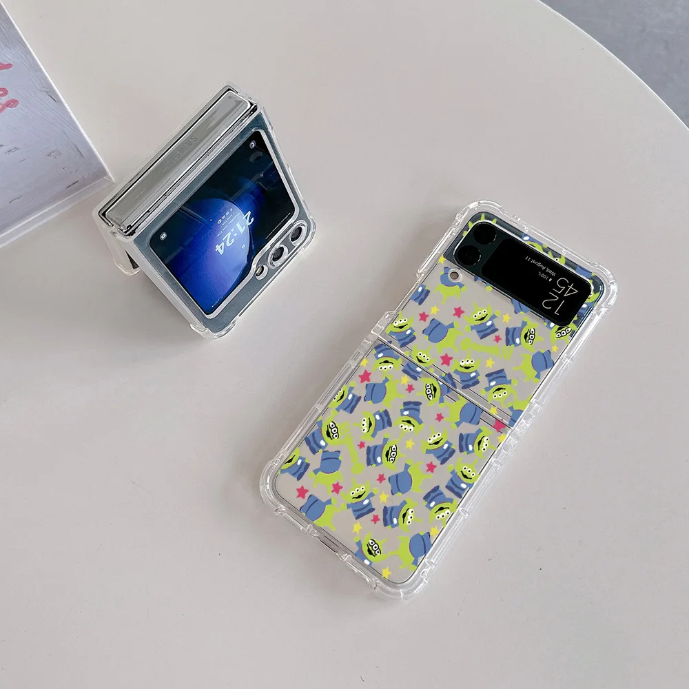 Etui na telefon Disney Toy Story Alien do Samsung Galaxy Z Flip 3 4 Z Flip 5 6 Z Fold 4 5G PC Miękka, antyupadkowa tylna obudowa