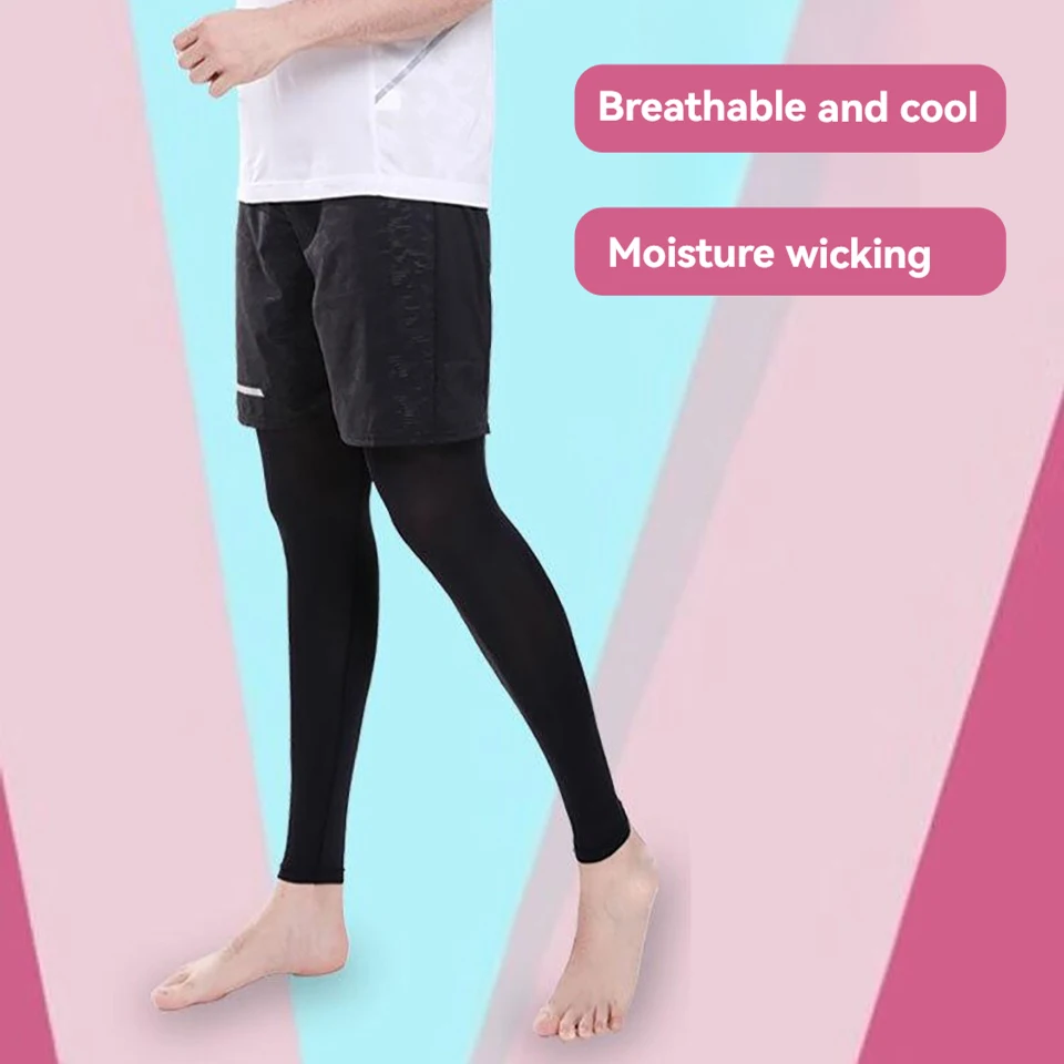 GTUBIKE Maniche a compressione per gambe da ciclismo estivo Sport all'aria aperta Leggings di protezione per il ginocchio ad asciugatura rapida Corsa Basket Anti UV