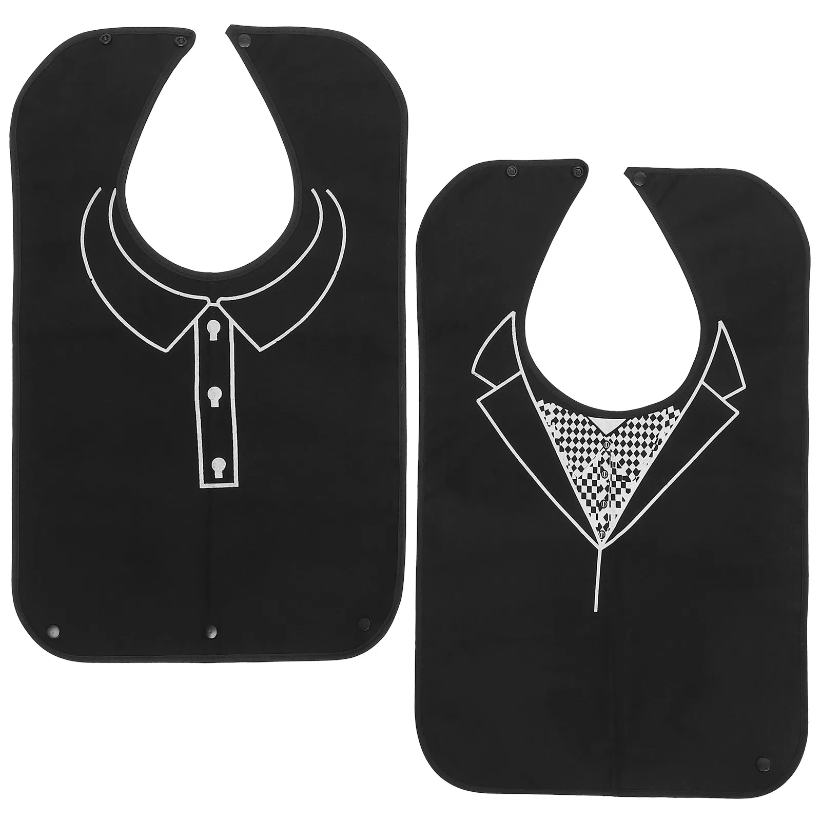 

2pcs Waterproof Adult Bibs Eating Reusable Elderly Meal Protection Large Coverage Flexible Bib For Men Women Seniors
