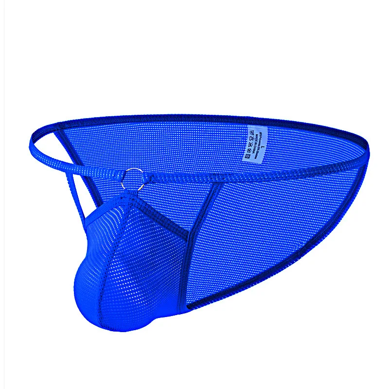 Mens Mesh Briefs Young Hollow Thin Breathable Low-Rise Panties Sexy U Convex Pouch Lingerie Underpants Bikini Underwear