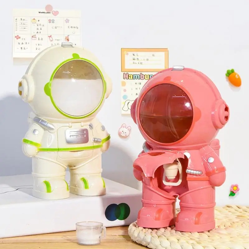 Desk Water Dispenser Astronaut Water Dispenser with Water Cup and Strap 250ml Water Dispenser for Boys Girls Kitchen Toys