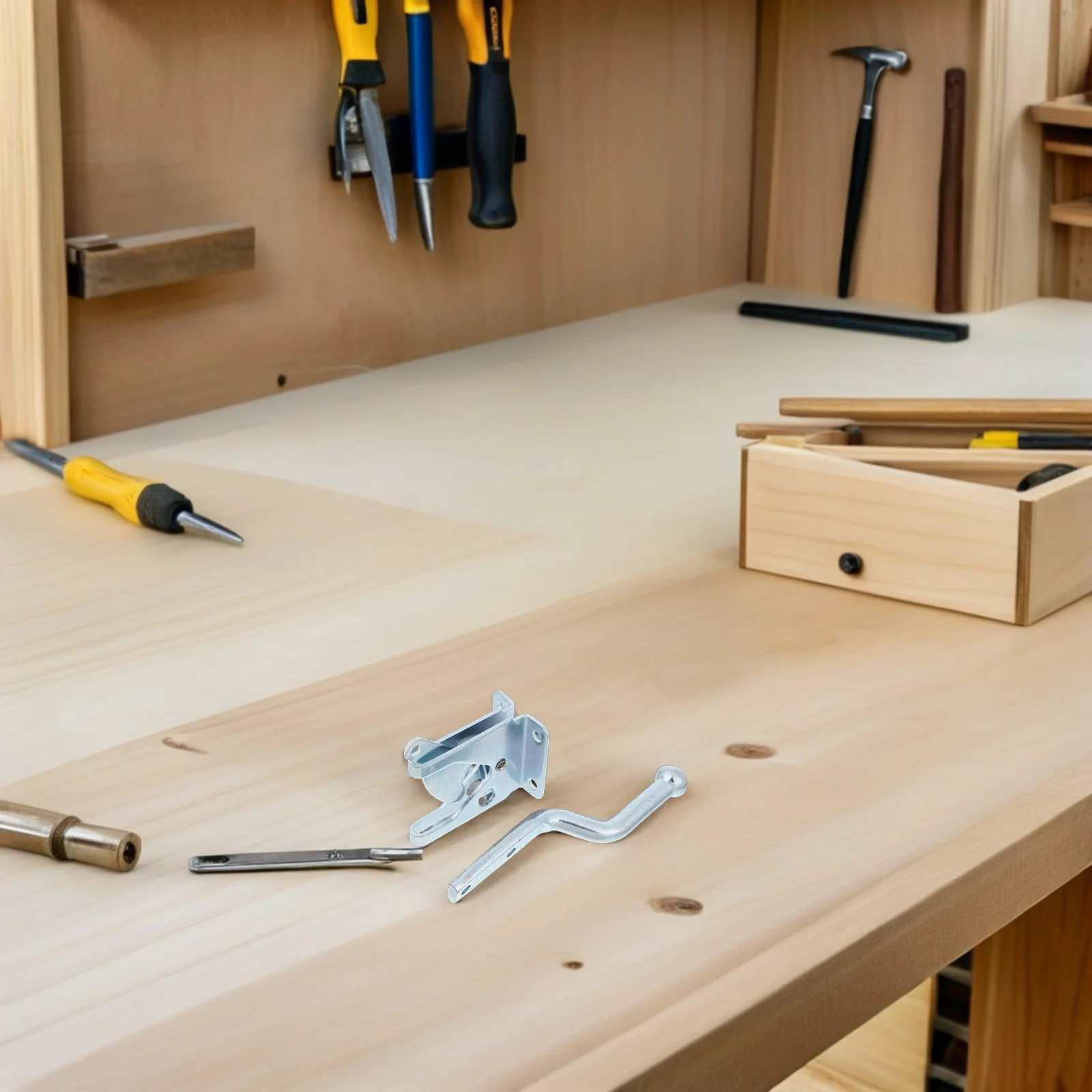 

Fence Hardware Heavy Duty Gate Latch Spring Loaded Door Latch Cable Pull for Outdoor Barn Farm Yard Metal Gates