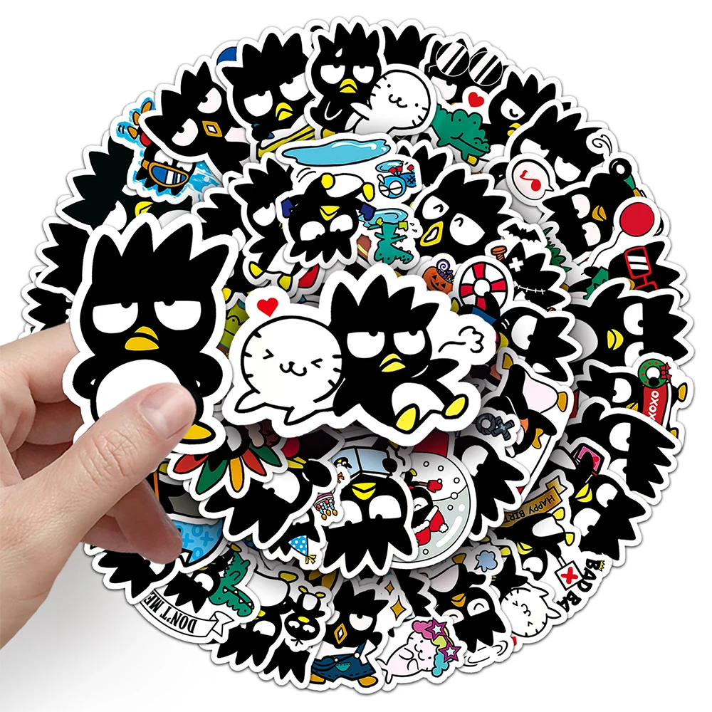 10/30/50 Stück Sanrio BadBadtz-maru Cartoon-Aufkleber, niedliche Anime-Pinguin-Aufkleber, DIY-Aufkleber für Wasserflaschen, Telefon, Tagebuch, Fahrrad, Dekoration – Detail 4