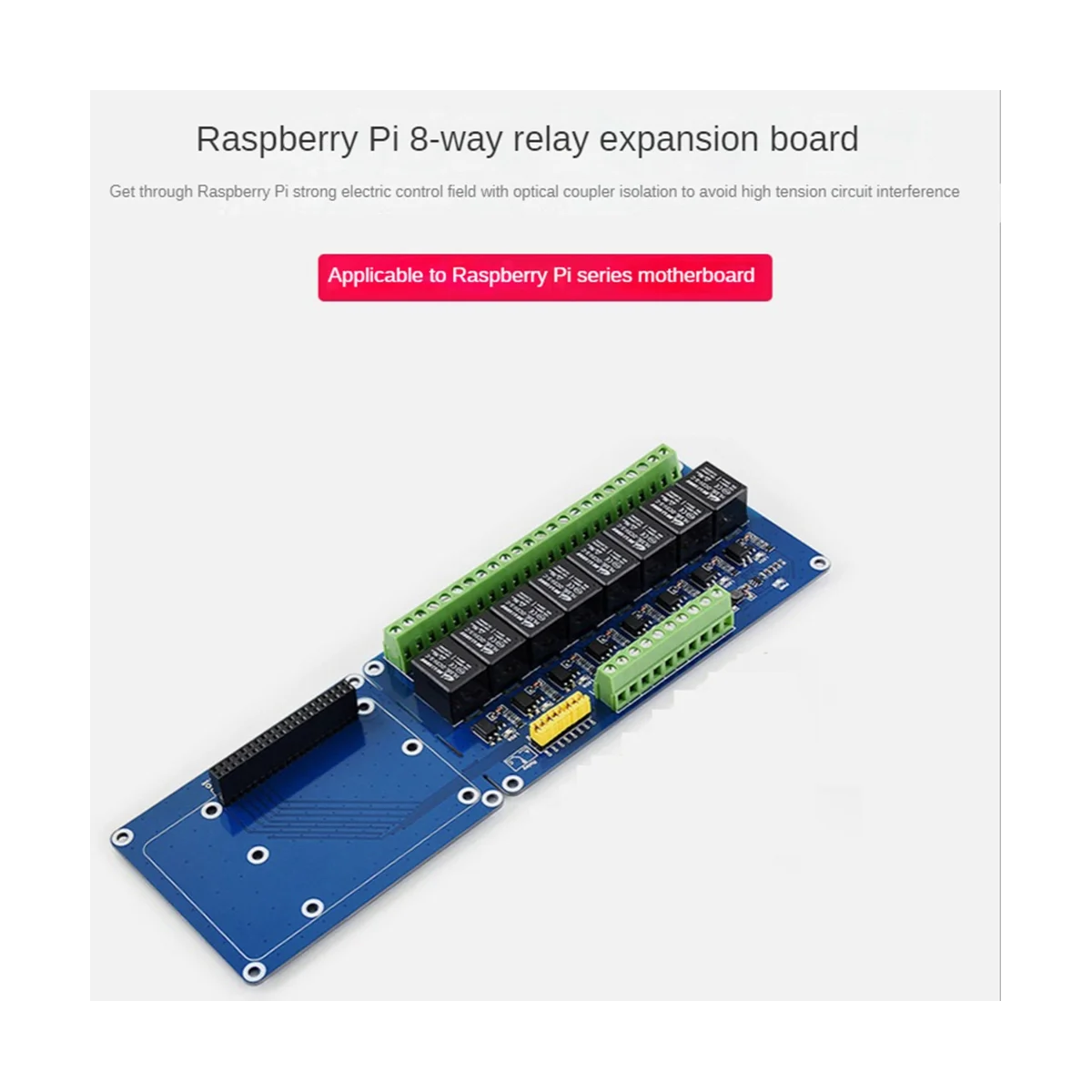 

8-Way Relay Expansion Board for Raspberry Pi 4B/3B/3B+ Jetsonnano Motherboard 8-Channel Relay Control Module 5V