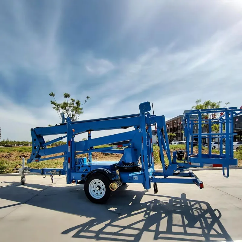 Customized Boom Man Lift Factory Price Trailer Mounted Boom Lift Towable Spider Lift Cherry Picker Aerial Work Platform