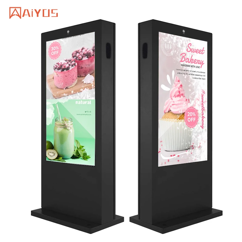 43 Inch Outdoor IP65 Waterproof Touch Advertising Screen Floor Standing Advertising Player Raspberry Pi Outdoor Display
