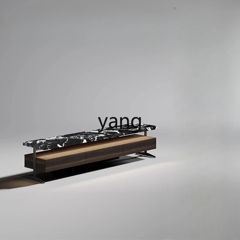 

LMM light luxury TV cabinet coffee table combination suspended villa living room floor TV cabinet