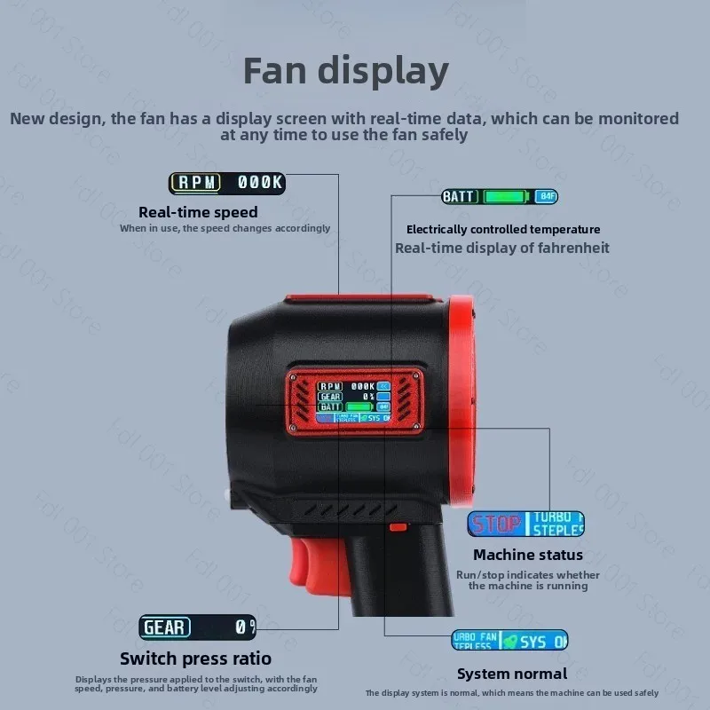 Handheld Turbofan 70mm Ducted Fan 3KG Thrust for Car Drying Snow Leaf Blower