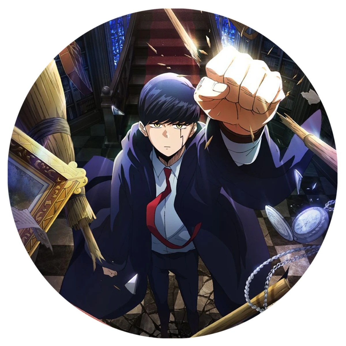 58 mm Anime Mashle: magia e muscoli COSTUME cosplay distintivo spilla SPTE spilla in banda stagnata ﻿   Halloween Prop Natale Gilf