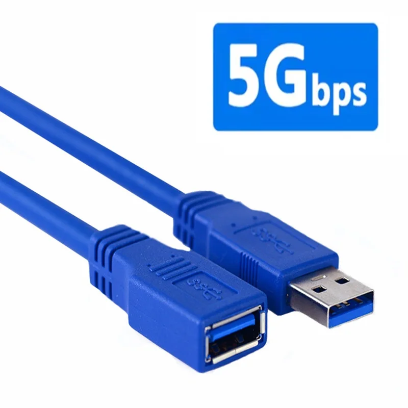 1m USB 3.0 Extension Cable Male to Female M/F Adapter Cord Super Speed Data Transfer Charging Transmission Hard Disk Connection