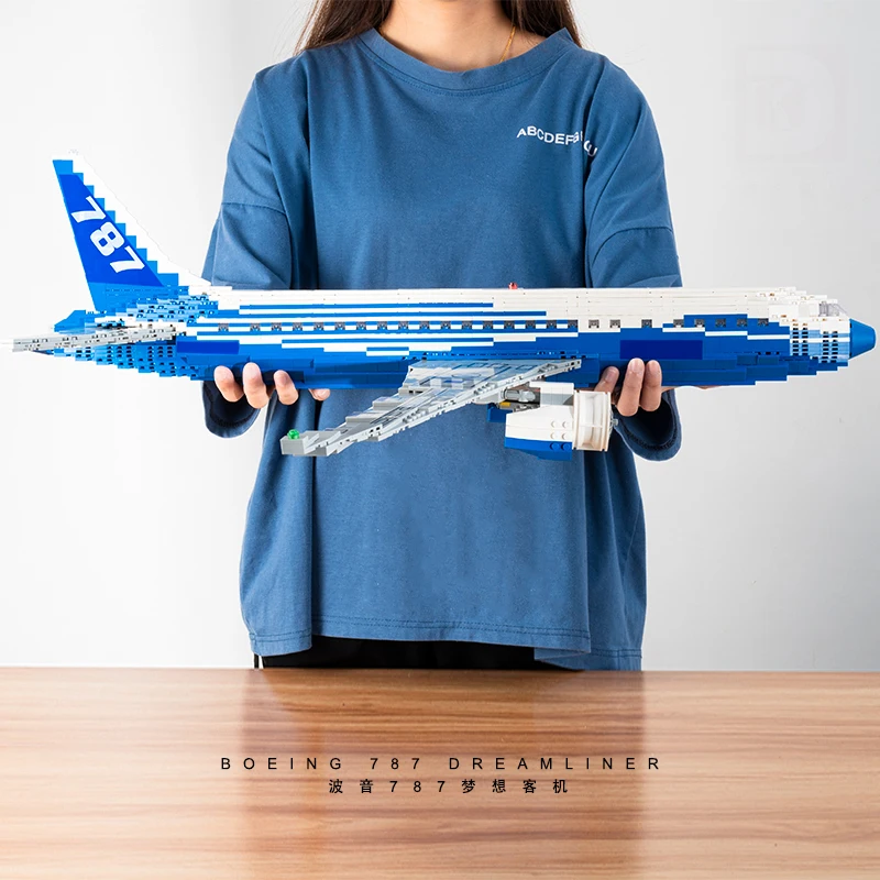 Creative Assemble Boeing 747 Dreamliner Model Kit - Create Your Own Airplane with Building Blocks Sets For kids Gifts