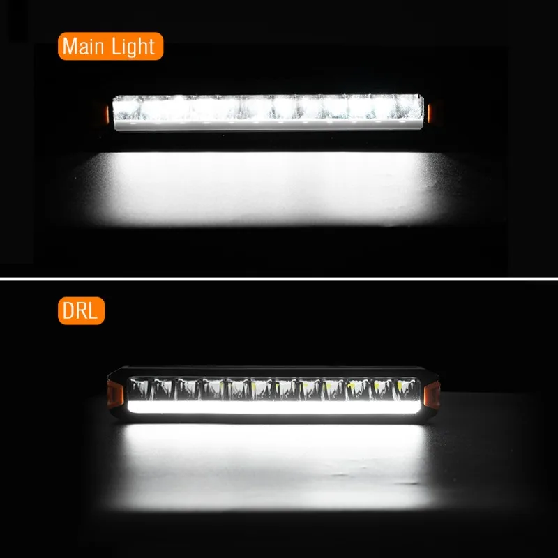 Off-road vehicle modified strip light 12 21 32 40 50 inches single row strip light built-in daytime running light