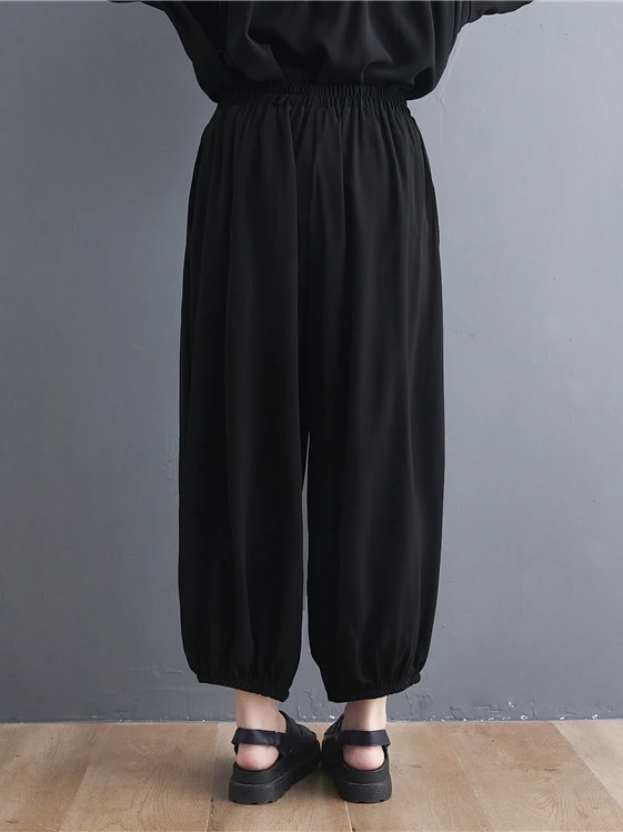 Pantaloni cargo in vita elastica Donna Estate taglie forti Pantaloni da donna Harlan versatili casual larghi in 9 pezzi