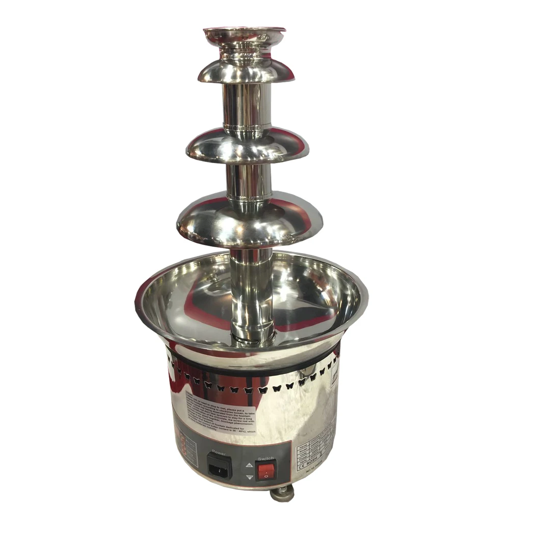 4 Tiers Commercial Chocolate Fountain Machine, Digital Chocolate Melting Machine,