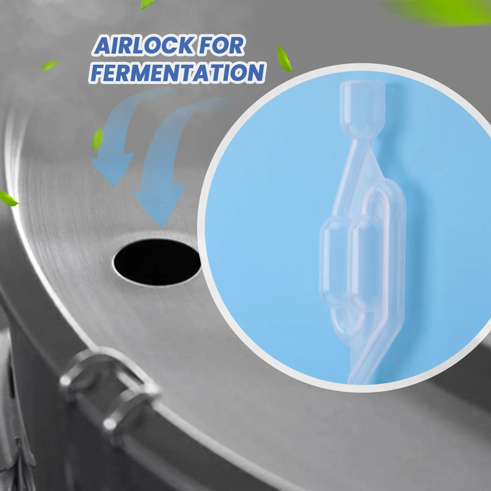 Y42A-Fermentation Airlock,Brewing Airlock Wine Airlock Beer Airlock With Rubber Airlock Stopper Plugs Airlock Twin Bubble Airloc