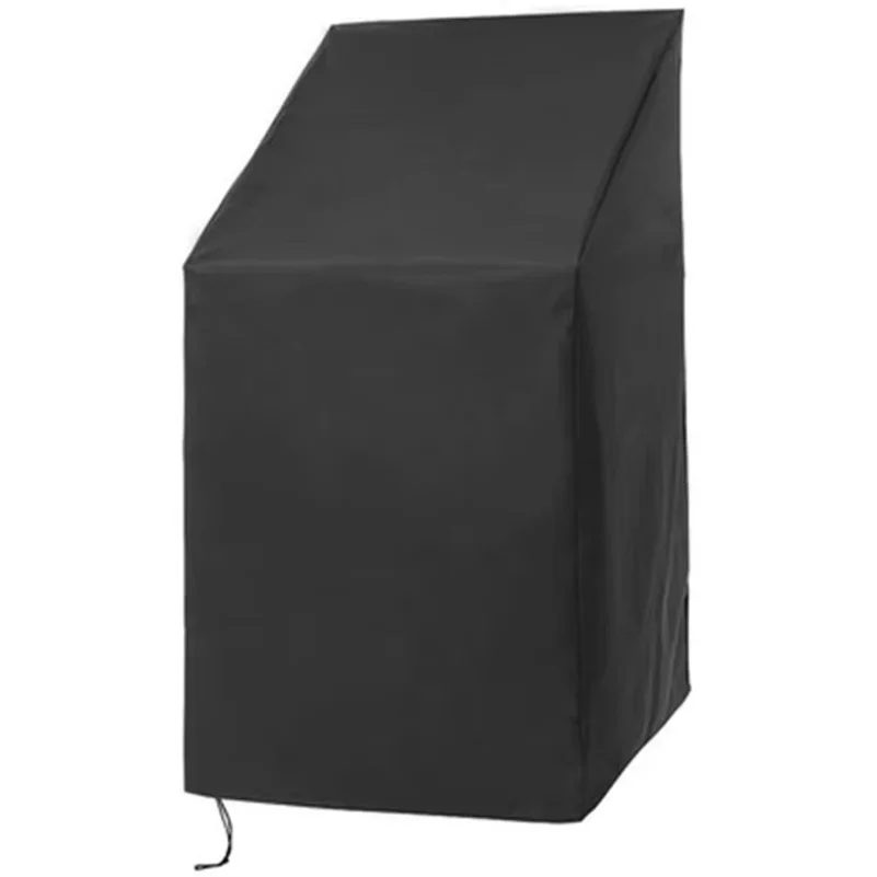 yesOutdoor Garden Terrace Stackable Chair Dust Cover Storage Bag Furniture Protection Cover Furniture Waterproof Black