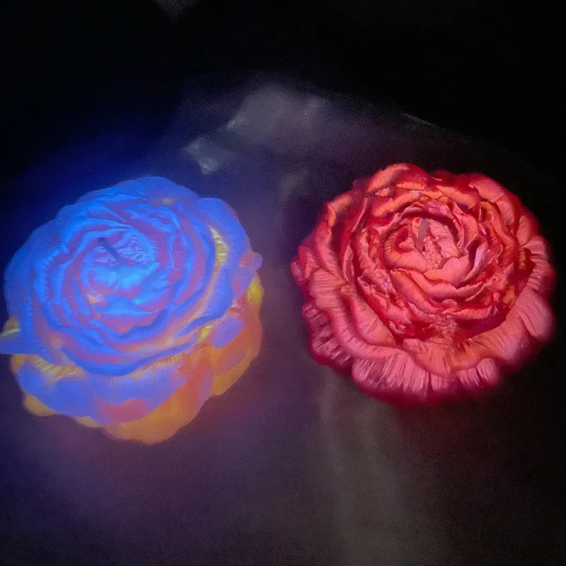 Vela Fluorescente de Baja Temperatura, Anti-quemaduras, Vela Divertida con Cera que se Derrite, 48 Unidades °   Vela. Peonía Fluorescente que Brilla en la Oscuridad