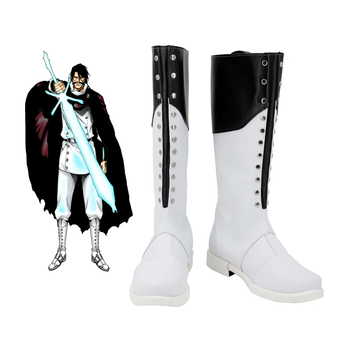 

Yhwach Bleach Обувь для косплея Белые ботинки на заказ для унисекс