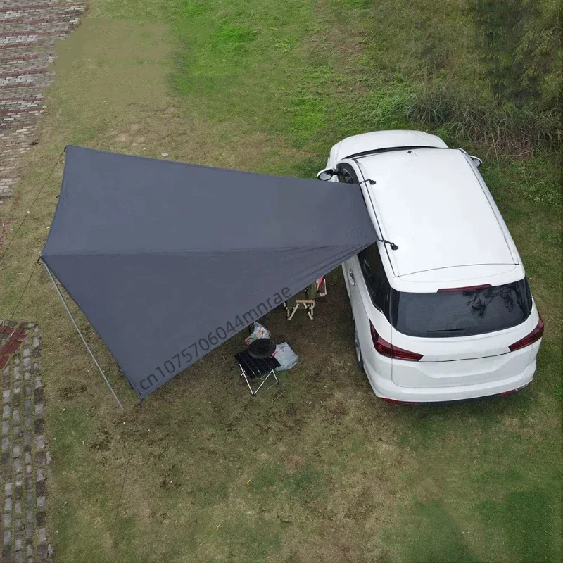 

Боковой тент для внедорожника, солнцезащитный козырек на присосках для автопутешествий, черный резиновый солнцезащитный козырек, для кемпинга на открытом воздухе, для задней двери автомобиля