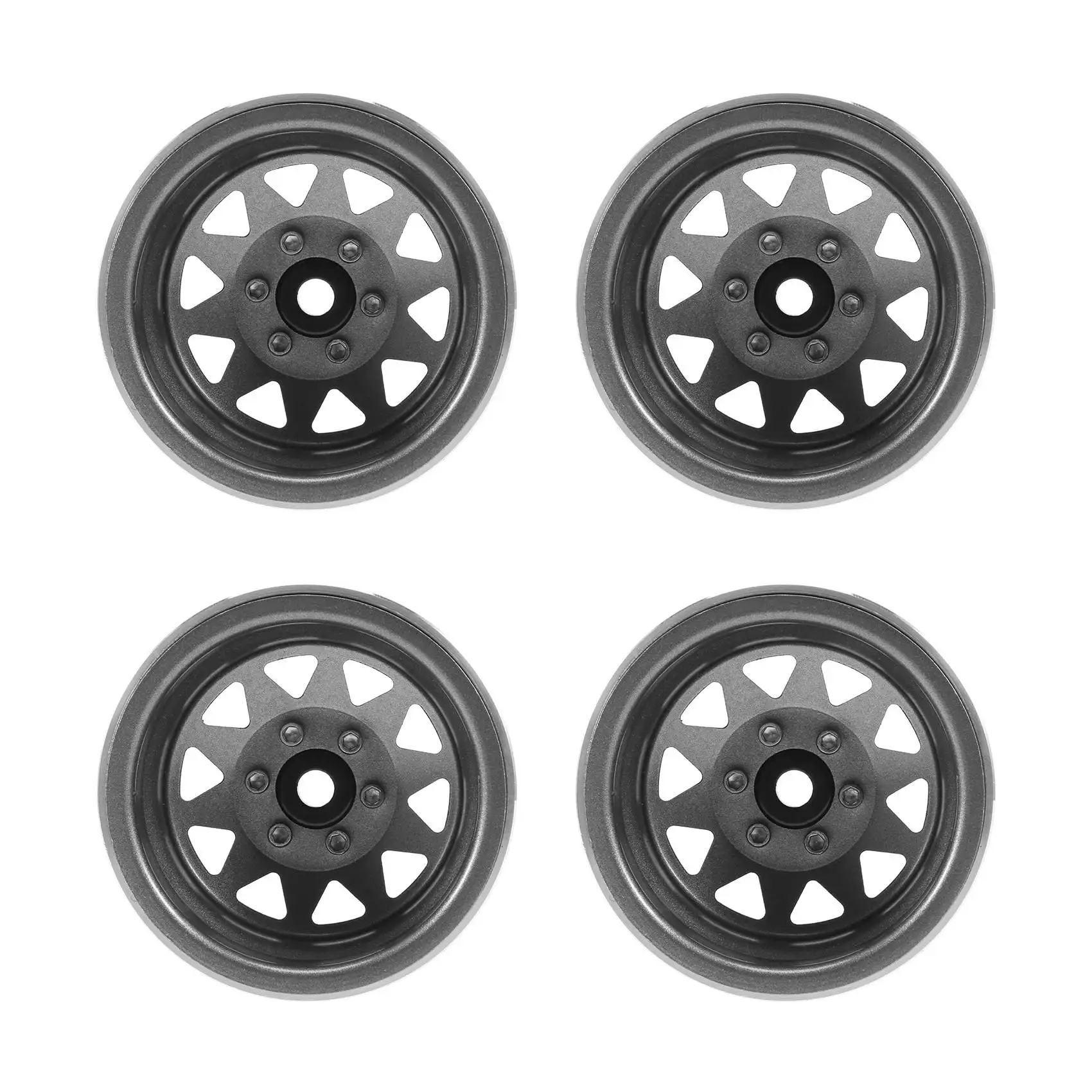 

4PCS Deep Dish Wagon 1.9 Metal Beadlock Wheel Hub Rim For 1/10 RC Crawler Axial SCX10 90046 Traxxas TRX4 RC4WD D90
