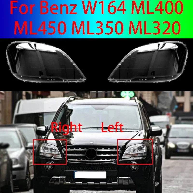 

Headlights Transparent Cover Lampshdade Headlamp Shell Lens Glass For Benz W164 ML400 ML450 ML350 ML320 2008-2011