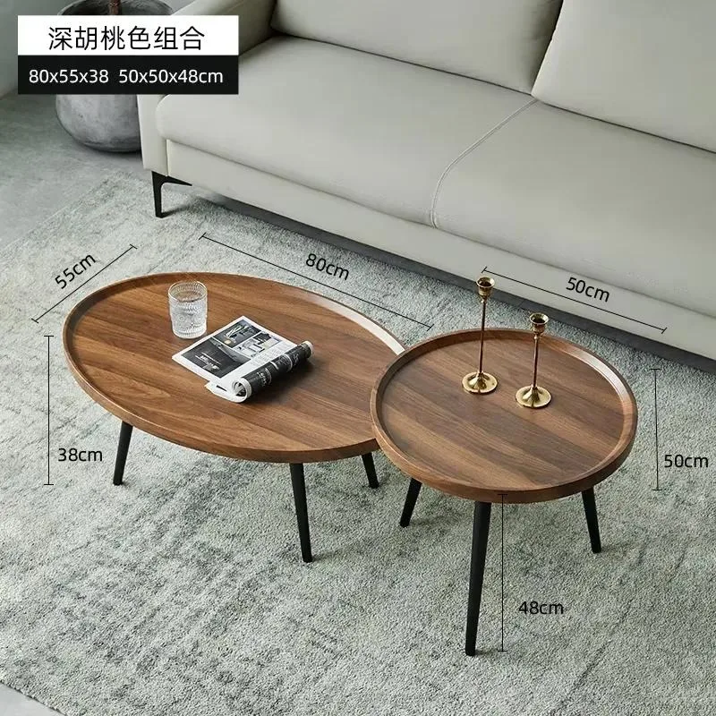 Modern Square Wood Coffee Table with Storage for Living Room Household Furniture