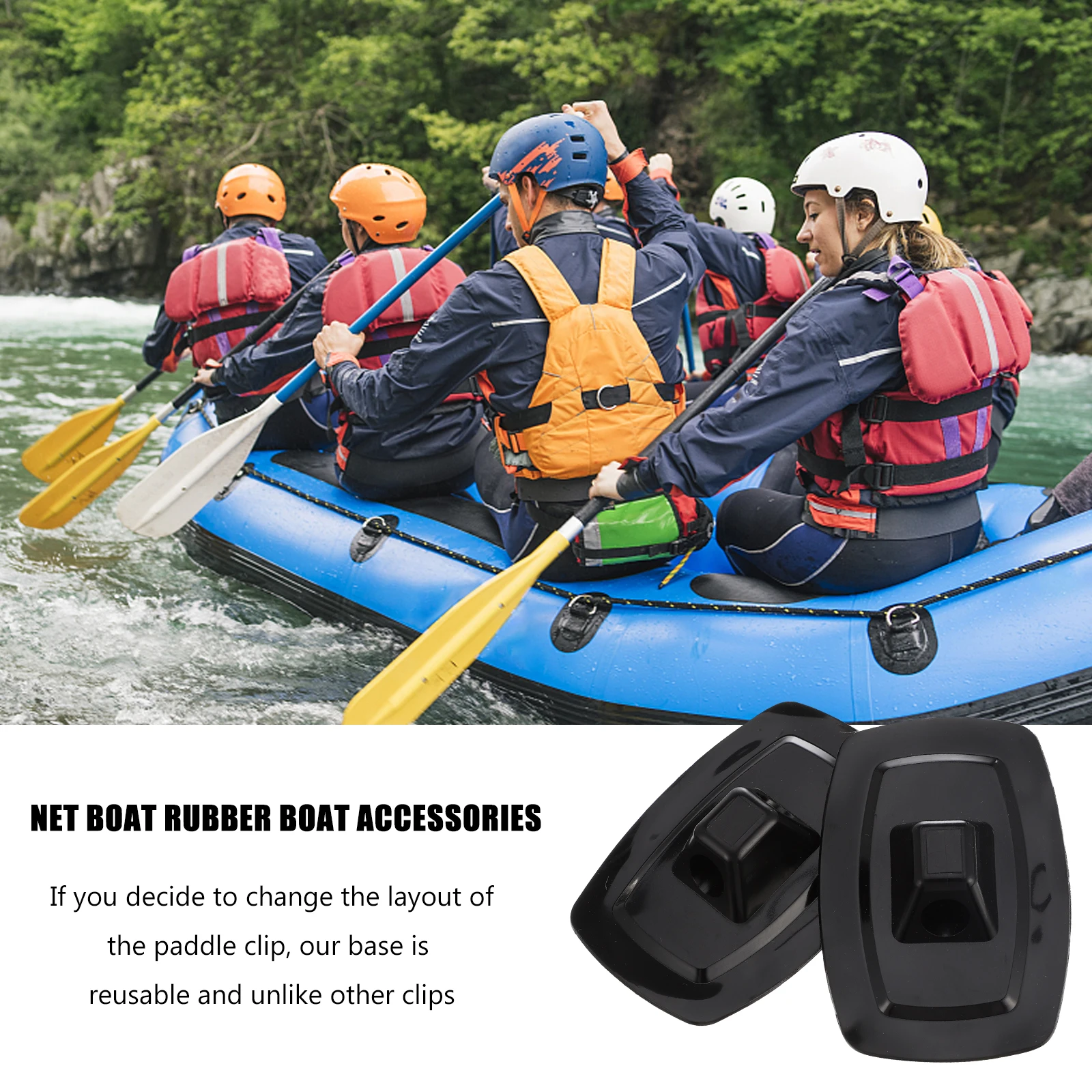 

10 Pcs Inflatable Kayak Accessories Fixing Brackets Trolling Rope Buckle Kayaks