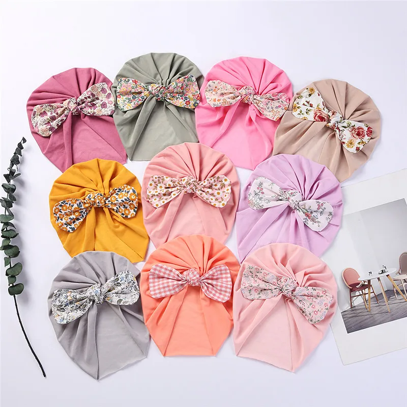 

Children Baby Hat Kids Bowknot Cap Newborn Girls Photography Props Spring Autumn Beanie Turban Infant Hat