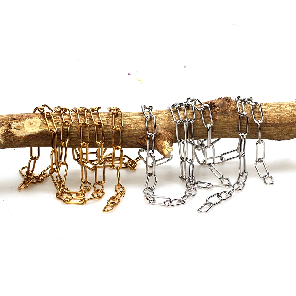 

1 м/лот 17*7 мм, высокое качество, длинный крест, кулон из нержавеющей стали, настоящая позолоченная цепочка, ожерелье, браслет, изготовление ювелирных изделий своими руками