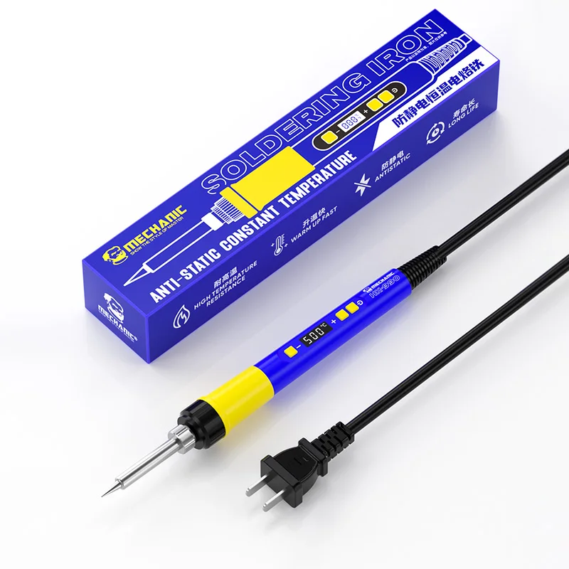 

MECHANIC OFFICIAL HK-990 Thermostat Soldering Iron 90W High Power Digital Display Rapid Heating Soldering Repair Tools