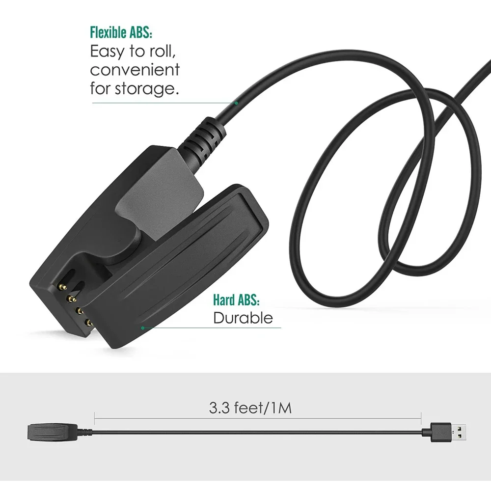 USB Fast Charging Cable Adapter Charger For Garmin Lily Forerunner 30 35 35J 230 235 630 645 735XT