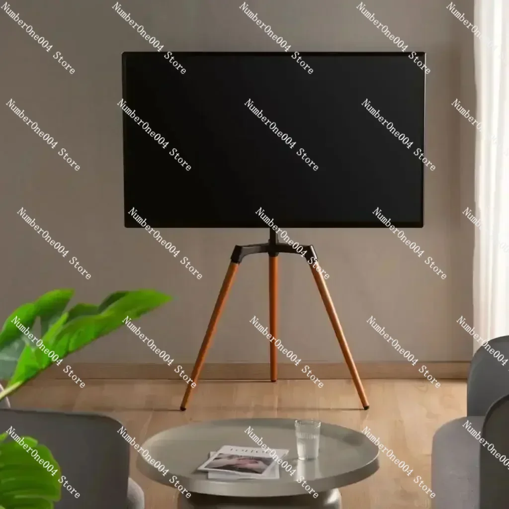 Soporte para TV con base de trípode para pantallas planas LCD OLED de 32" a 65" de hasta 71 libras, soporte para TV de piso giratorio y de altura ajustable para esquina