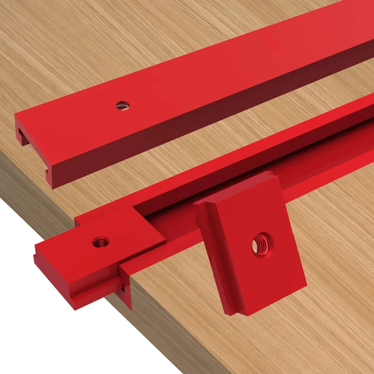 T30 Aluminum T-shaped Track and T-shaped Slot Slider Standard Bevel Gauge Guide Rail Suitable for Woodworking Workbench Fixtures