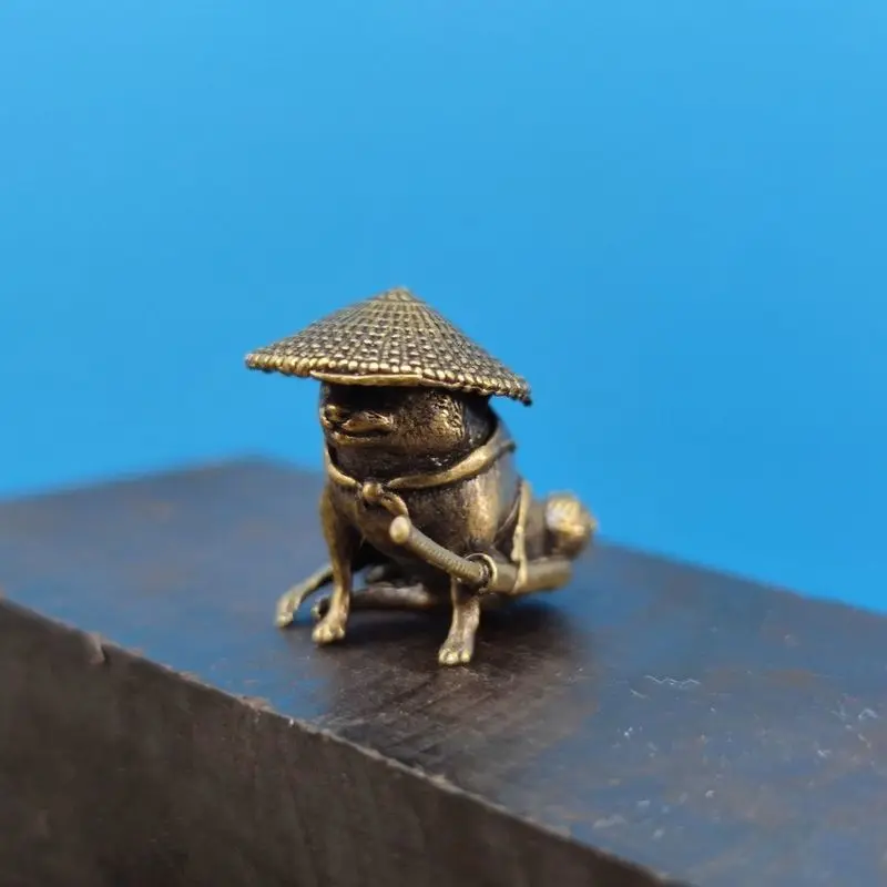 Statua in ottone Ronin Shiba Inu, figura del guerriero del cane samurai, regalo da collezione in metallo per i fan degli anime