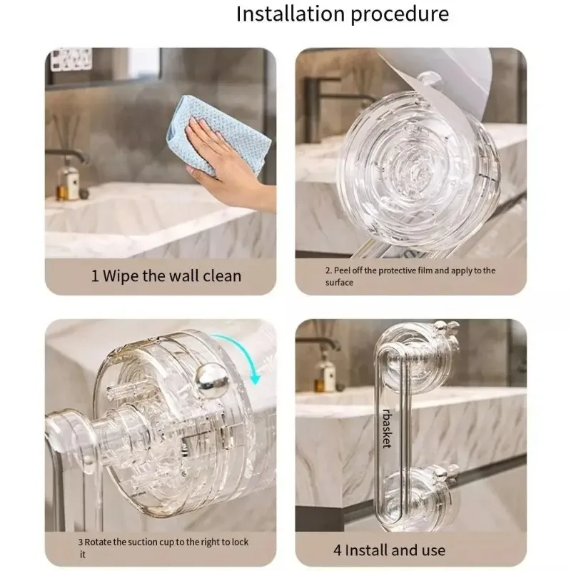 Anti-slip Portable Sliding Door Handle New Waterproof Suction Cup Door Handle Reusable Removable Wardrobe Door Handle