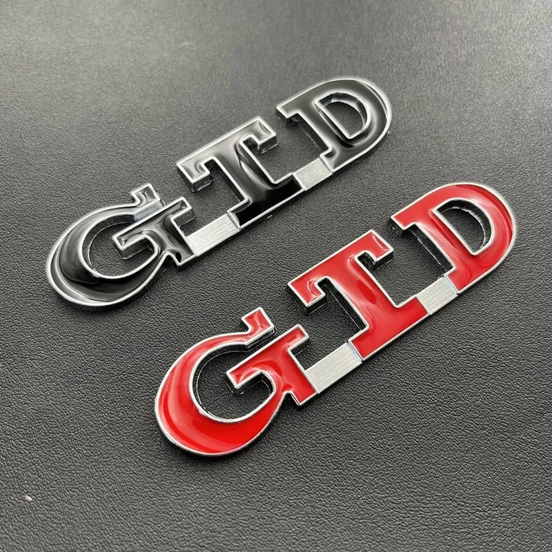 3D Metal GTD Letters Car Rear Trunk Boot Badge Emblem For Volkswagen VW Golf 7 6 5 4 GTI Sticker MK2 MK4 MK5 MK6 MK7 Accessories