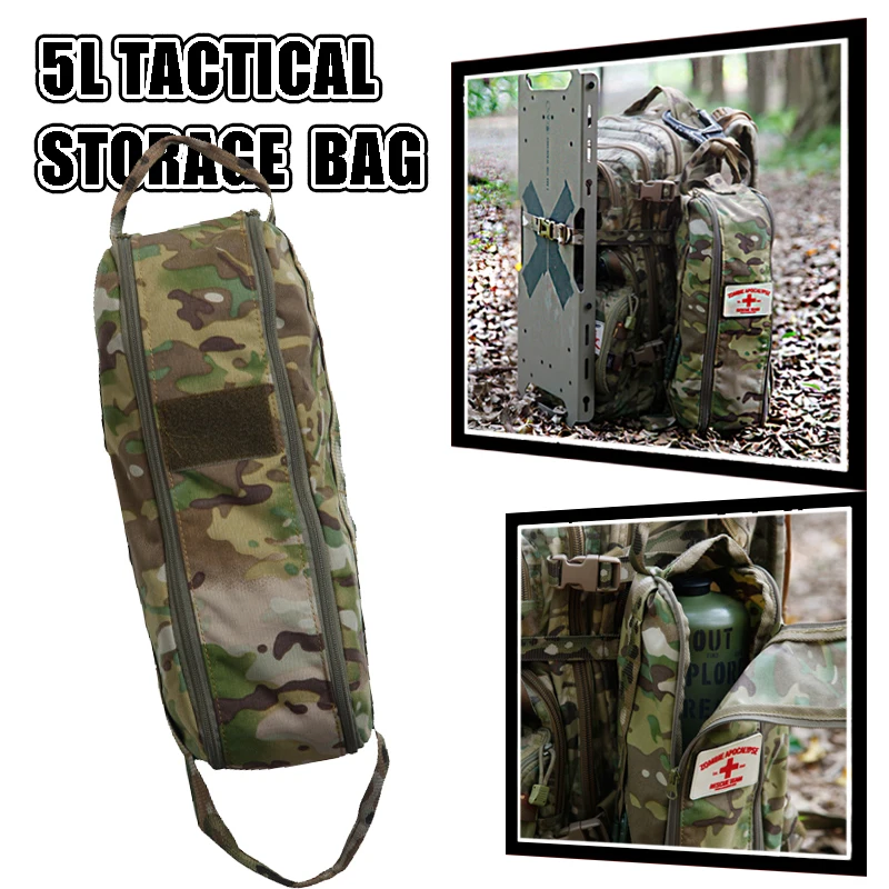 5L Tactical Gear Storage Bag Outdoor Sports Crossbody Portable Functional Hanging Bag Camping Hunting Accessories Pouch Bag