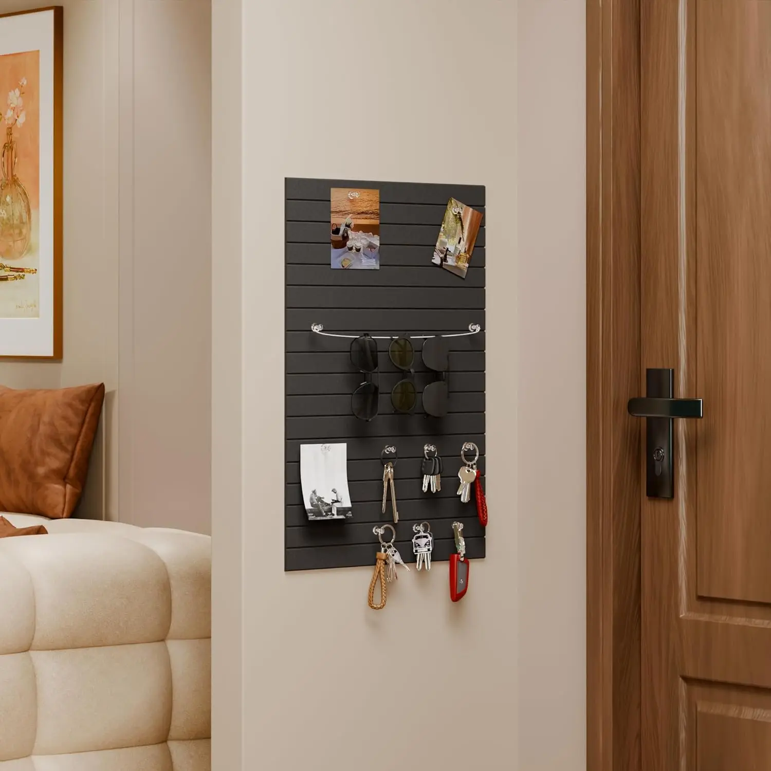 6 Paneles de Fieltro Decorativos de Pared DIY de Alta Densidad, Innovadores Paneles Acústicos Equiláteros de Fieltro y Corcho para Aislamiento, Tablero de Notas, Mensajes, Anuncios, para Decoración Interior del Hogar, Dormitorio, Oficina, Escuela, Aula