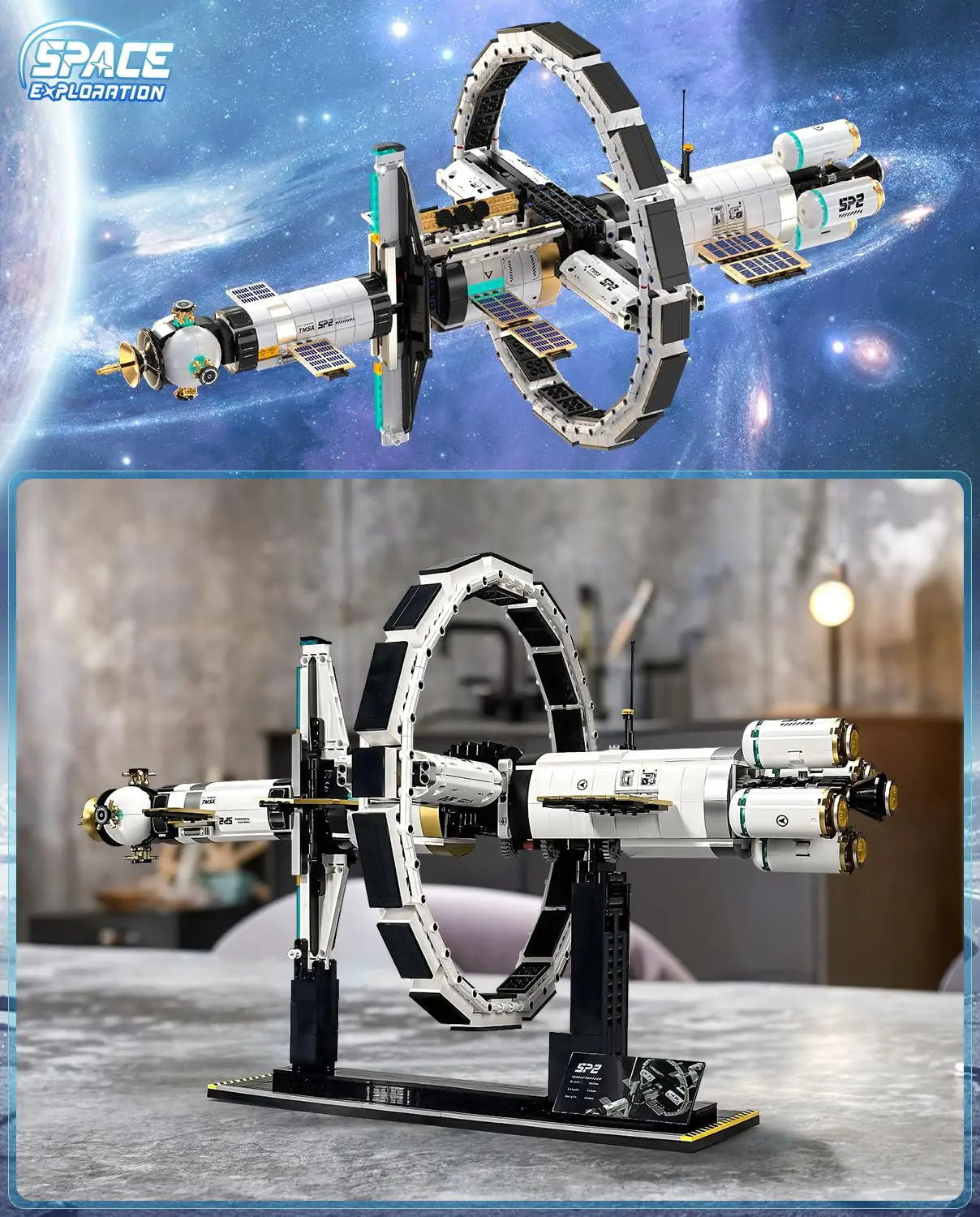 2221PCS 전기 국제 우주 정거장 빌딩 키트 성인 Collectible Model 빌딩 장난감 세트 소년 소녀를위한 아이디어 선물