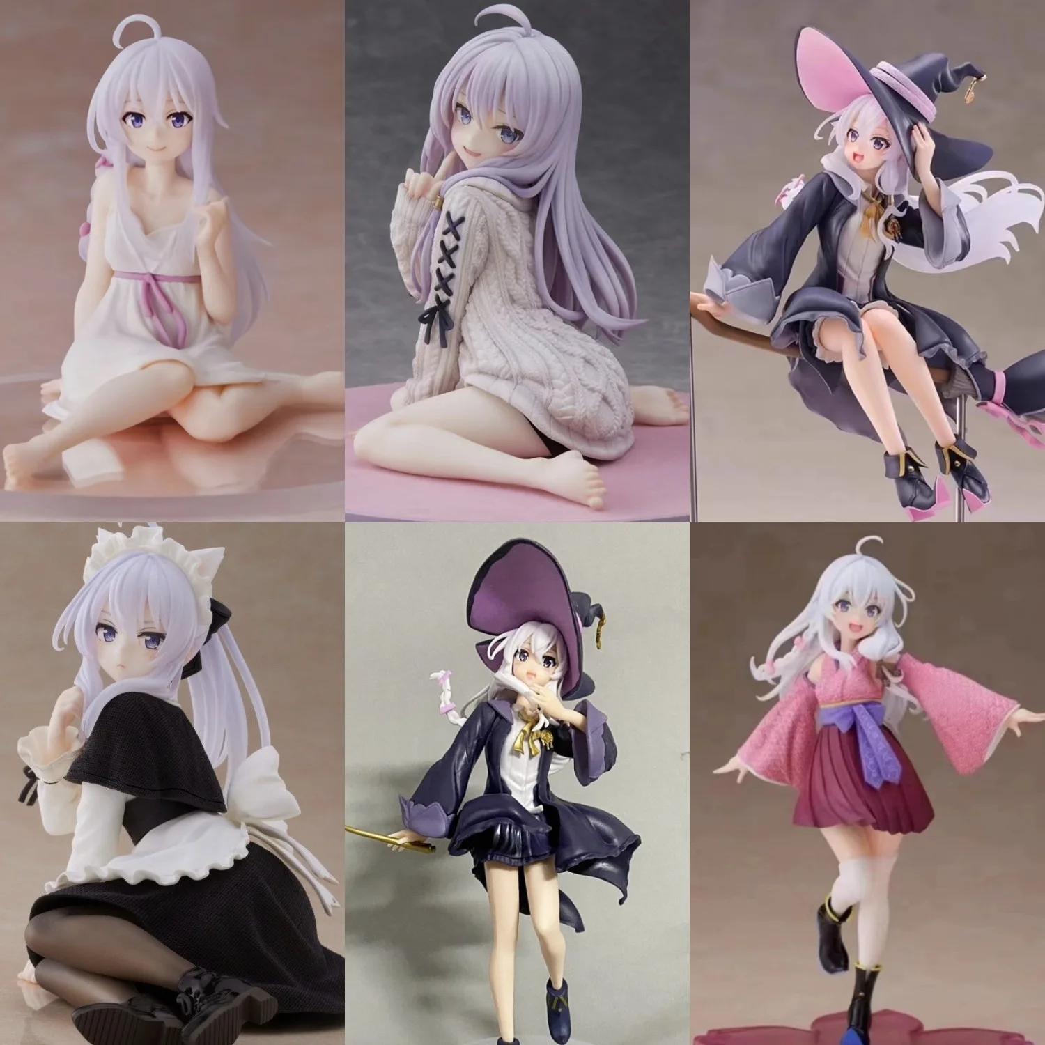 

Various Elaina Wandering Witch The Journey Of Elaina Anime Girl Beautiful Girl Desktop Figurine Boys Collection Model Toys Gifts