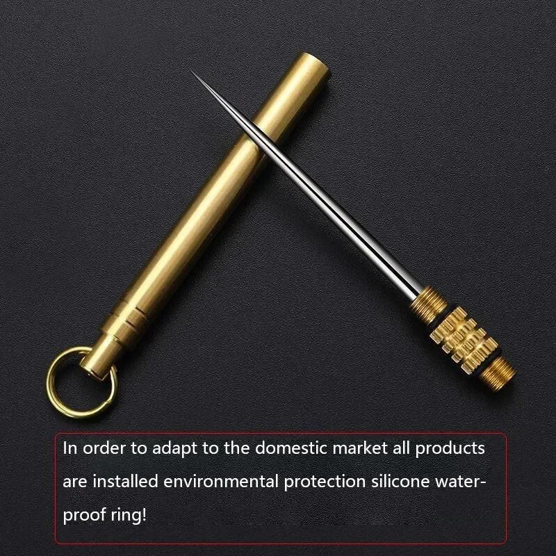 Titanium Outdoor Portable Multifunctional Toothpick Bottle Fruit Fork Camping Tool Toothpick Tube Stronger Than Dental Floss