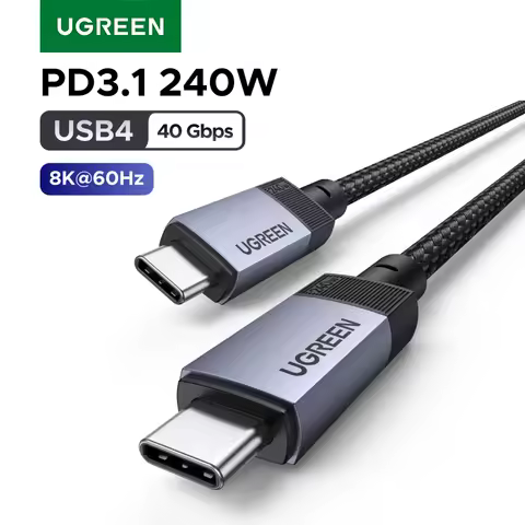 UGREEN USB4 40Gbps 240W USB-C Data and Video Cable — best recognizable-brand docking cable option