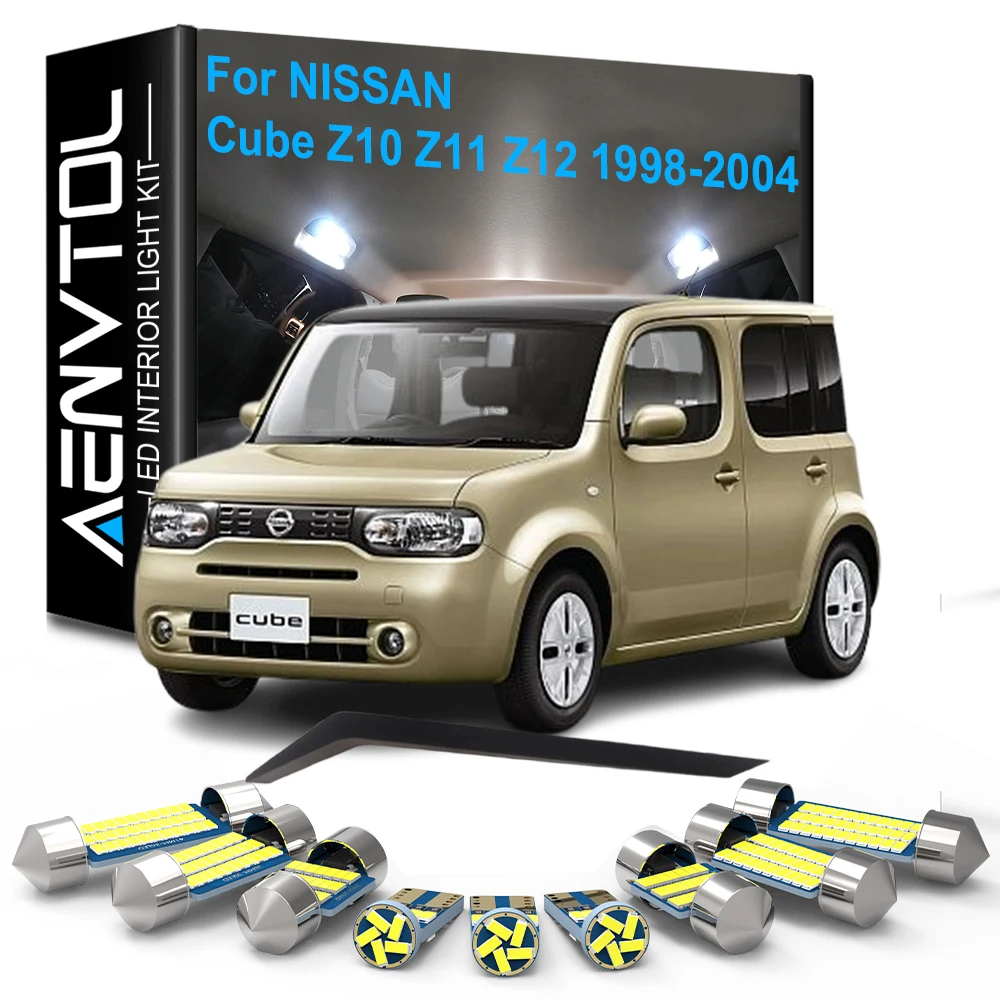 

Автомобильные светодиодные внутренние фонари Canbus для Nissan Cube Z10 Z11 Z12 1998-2008 2009 2010 2011 2012 2013 2014 купольная лампа багажника номерного знака