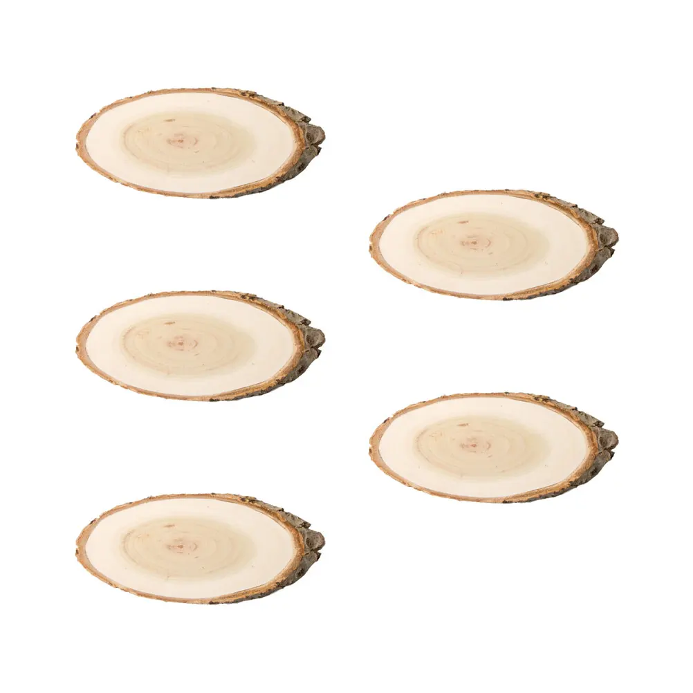 

5 Pcs Wood Chips Blank Lightweight Durable Kids Decor Wall Display Board Wooden Board Pendant Wall Hanging Sewing Crafts