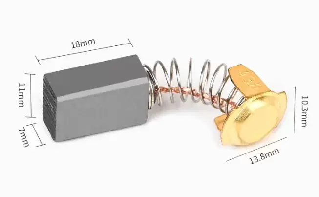 

10 шт. 7*11 мм # Угольная щетка 43, для мобильного скутера/мощной инвалидной коляски/мармуровой резки/электрической пилы/режущего станка/электрической дрели