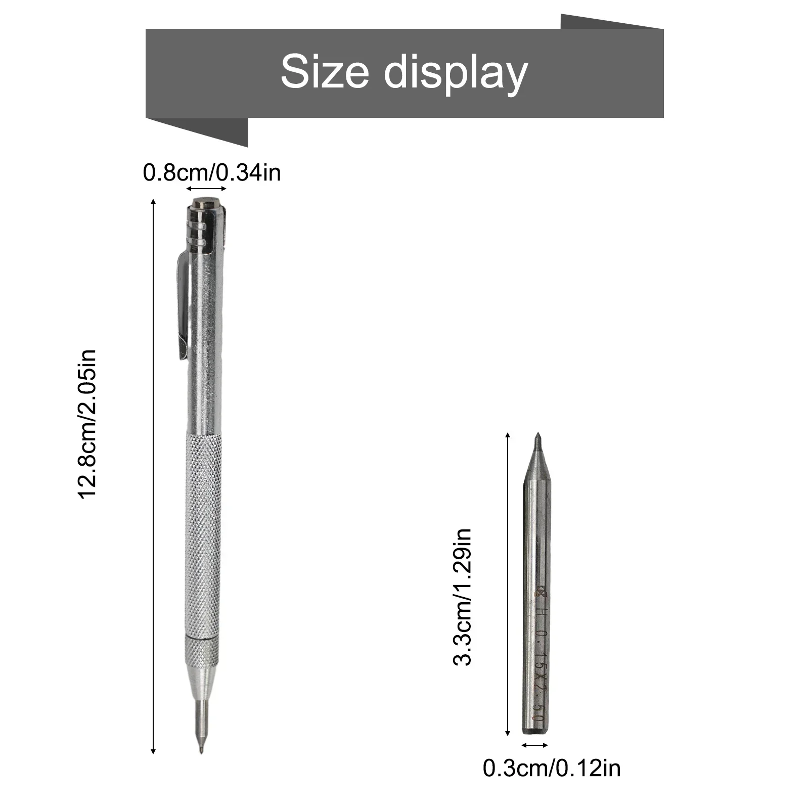 2PCS Scriber Pen Tungsten Carbide Tip Scriber Engraving Pen Marking Tip For Glass Ceramic Marking Carving Scribing Marker Tool